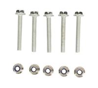 5 Set Auger Shear Bolt Lock Nut Kit, Replacement for Deere 19M7834 Bolts and 14M7397 Lock Nuts, High Strength Metal Shear Pin Bolts with Lock Nut for Auger Assembly on E
