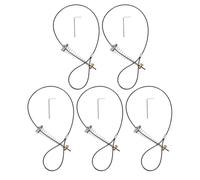 5 Set Chiavistello a Molla per Ingresso, Chiusura Automatica Esterna | Acciaio Inox, Ferro e Pvc, Installazione Semplice, Compatibile con Cancelli e Porte, Anti-swing