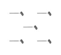 5 set Ciglia Specchio Controllo Ingrandimento Strumento di Bellezza Specchi Estensione Accessori per Check False Portatile Acciaio Inox Nero