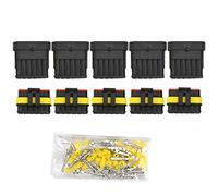 5 Set Connettore Auto IP68 Spina Elettrica Automobilistica 4P 5P 6P Opzioni Alloggiamento in Nylon Rinforzato con Terminali in Ottone Stagnato per Veicoli Camion Autobus (18:00)