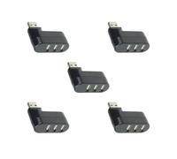 5 set creativo 3 porte USB 2.0 180 gradi ruotabile hub splitter adattatore-nero