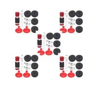 5 set da 13 pezzi di accessori di ricambio per piatti con dadi ad alette durevoli kit in feltro per piatti, 13 pezzi, rosso