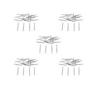 5 set da 20 pezzi con gambo a doppio occhiello, per legatura di esche a mosca, lunghezza 25 mm