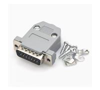 5 set DB15 RS232 15 pin 2 file femmina maschio connettore COM adattatore con custodia in plastica fai da te (maschio)