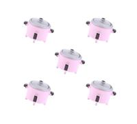 5 set di 1:12 casa delle bambole in miniatura pentole mini elettrico fornello di riso accessorio rosa
