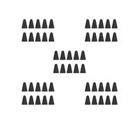 5 set di 10 pezzi tappi per pennini antiscivolo professionale capacitanza penna punta copertura grande resistenza facile installazione computer nero