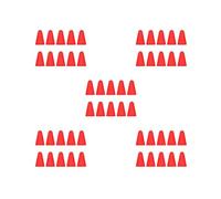 5 Set di 10 tappi a molla, capacità antigraffio, custodia a punta della penna, alta sensibilità, grande resistenza, facile da installare, rosso