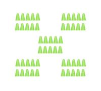 5 set di 10 tappi per pennini, professionali, resistenti ai graffi, pratici in silicone, per touchscreen e pennini, colore: verde erba