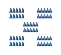 5 set di 10 tappi per pennini professionali resistenti ai graffi pratici rimovibili in silicone per touchscreen a basso rumore, blu