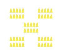 5 set di 10 tappi per pennini rimovibili per penna capacitiva, ad alta sensibilità, a basso rumore, per tablet, computer, giallo