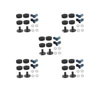 5 set di 12 feltri per supporto piatti con dadi accessori professionali di ricambio nero