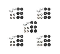 5 set di 14 feltri per supporto piatti Φ4 cm per batteria con dadi ad alette di ricambio per piatti, colore nero, φ3,8 x 2,6 cm