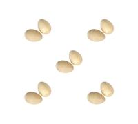 5 set di 2 maracas a forma di uovo in legno, strumento per adulti e bambini, M, beige