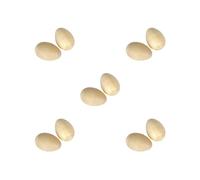 5 set di 2 maracas in legno a forma di uovo strumento per adulti bambini L beige