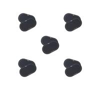 5 set di 2 toppe protettive antiurto per grancassa, colore nero, 15,7 x 9 cm, doppio passo