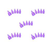 5 set di 5 pezzi di plastica per rimuovere le unghie dei piedi e delle unghie, per nail art, soak off, con clip, per rimuovere lo smalto gel UV, colore viola