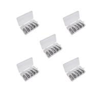 5 set di 50 ganci circolari in acciaio ad alto tenore di carbonio, 1/0 # 2/0 # 3/0 # 4/0 # 5/0 #