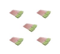 5 set di 50 pennelli per ciglia squisiti accessori da donna pinzette per sopracciglia facilmente presa strumento di rimozione pennelli per sopracciglia finte asta rosa/verde