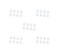 5 set di 8 copribulloni per WC, leggeri, decorativi, per uso domestico, bianco, 31,5 x 30 mm