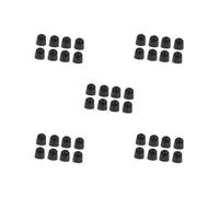 5 set di 8 copribulloni per WC, leggeri, decorativi, per uso domestico, nero, 31,5 x 30 mm