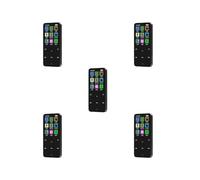 5 set di Bluetooth compatibile con schermo da 1,8 pollici MP3 MP4 in lega di zinco Lettore Bass Stereo Sound Music Play Scuola di lettura Nero 8GB