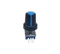 5 set di codificatore rotativo interruttore codice audio digitale con interruttore a pulsante 5 pin lunghezza maniglia 15 mm con manopola(GRAY)