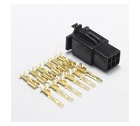 5 set di connettori elettrici for auto da 2,8 mm a 6 pin, neri, con terminali.
