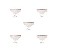 5 set di cordiera per mandolino cromata, 10 corde, con viti, 70,5 x 42 mm