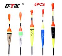 5 Set di Galleggianti da Pesca FTK, Durevoli e ad Alta Sensibilità per Acqua Salata e Acqua Dolce 7118Policloruri di vinile