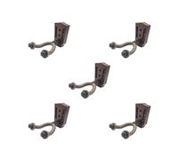 5 set di ganci per montaggio a parete per chitarra, chitarrista, chitarra elettrica, acustica, classica, colore nero e marrone