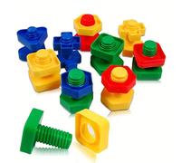 5 set di giocattoli con dadi e bulloni giganti, attività didattica STEM di costruzione e avvitamento, perfetti come regali di Natale Borsa di medie dimensioni da 10 paia,Borsa media da 5 paia,Borsa di