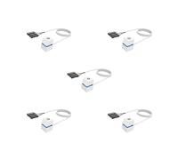 5 set di interruttori remoti con cavi PC scheda madre pulsante di alimentazione per computer desktop E, guscio bianco multicolore, 4 m