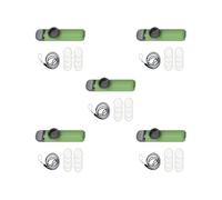 5 set di Kazoo Accompagnamento musicale tono regolabile per bambini amanti della musica regalo premio verde 10,8 x 2,5 x 2 cm