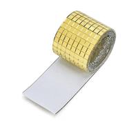 5 set di mini tessere mosaico quadrate a forma palla da discoteca, adesivi murali a specchio, accessori decorativi autoadesivi fai te, un metro, 5x5 mm Per Decorazioni Fai Da Te(Gold,30x4cm)