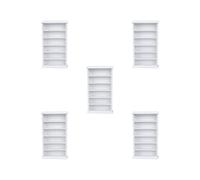 5 set di mobili in legno 1/12 a 6 ripiani per casa delle bambole in miniatura libreria scaffale casa delle bambole