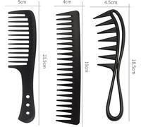 5 Set Di Pettini Per Parrucchieri Neri, Pettine A Denti Larghi Resistente Alle Alte Temperature, Pettine Antistatico Per Parrucchieri, Strumenti Speciali Per Creare Acconciature.