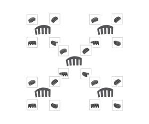 5 set di sordine in gomma per violoncello