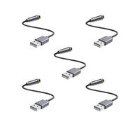 5 set di USB a jack da 3,5 mm adattatore audio stereo esterno per cuffie PC