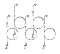 5 Set Ganci Regolabili per Appendere Quadri in Acciaio Inossidabile | Metodo Sicuro Lunghezza Regolabile, per Casa e Galleria, Finitura Argento, Set