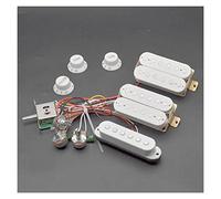 5 Set Humbucker Pickup Chitarra Elettrica Pickguard Caricato Pickguard Pre-cablato Pickup Per Nero/Bianco pickup(White 5 Set)