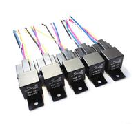 5 set KF85B Kf85 12V/24V 40A 5 pin auto per relè con base | 40A Capacity, -40°C to +125°C Robust, Fast Connect Design, 100k Operations, Compact 28mm Size For Car Control