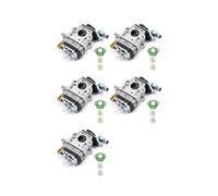 5 Set Kit Carburatore 15Mm per Decespugliatore 43Cc 49Cc 52Cc un Catena per Trituratore Motosega