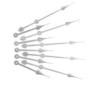 5 Set Kit Lancette Orologio da Parete Minimalista in Alluminio Bianco | Asta Lunga, Include Ore Minuti Secondi, Ricambio Pronto, Adatto a Movimenti al Quarzo e Ambienti Living
