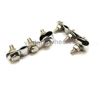5 Set - Lambretta Vespa Universal- Specchio Manubrio Supporto Acciaio Inox