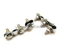 5 Set - Lambretta Vespa Universal- Specchio Manubrio Supporto Acciaio Inox