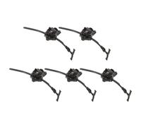 5 Set Lanciatore per Trottole da Gara con Corda, Plastica Nera | Meccanismo a Strappo, Uso in Competizioni tra Trottole, per Ragazzi, Set da Cinque Pezzi