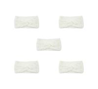 5 set Look New Pearl Knit Cross Fasce Leggero e Portatile Poliestere Donne Lavorato A Maglia Perle Fascia Antiscivolo Elegante bianco