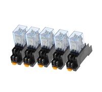 5 Set MY2P HH52P MY2NJ Bobina del relè Generale DPDT Micro Mini Interruttore del relè elettromagnetico 110V 220V 12V 24V Interruttore del relè di potenza LED(AC 110V)
