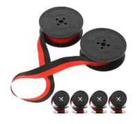5 Set Nastro per Macchina da Scrivere Vintage, Doppia Bobina in Nylon | Inchiostro Nero e Rosso, Ricambio Rapido, Uso Ufficio e Studio, per Manoscritti e Scrittura Classica