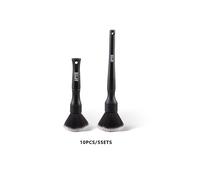 (5 set neri)SPTA 2 pezzi Spazzola per la pulizia degli interni auto ultra morbida Setole sintetiche